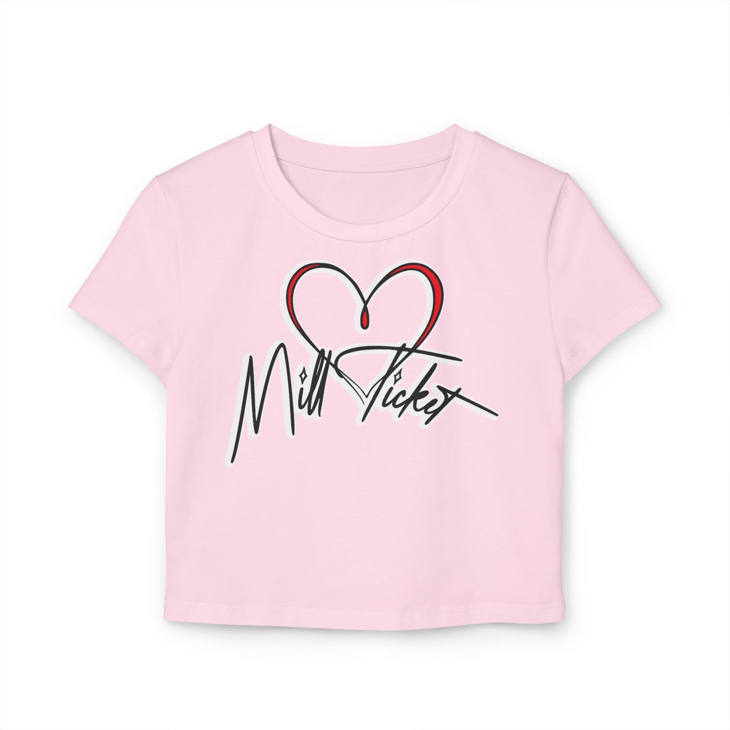Trendy Women's Baby Tee with Heart Design – Perfect for Casual Outings and Gifts