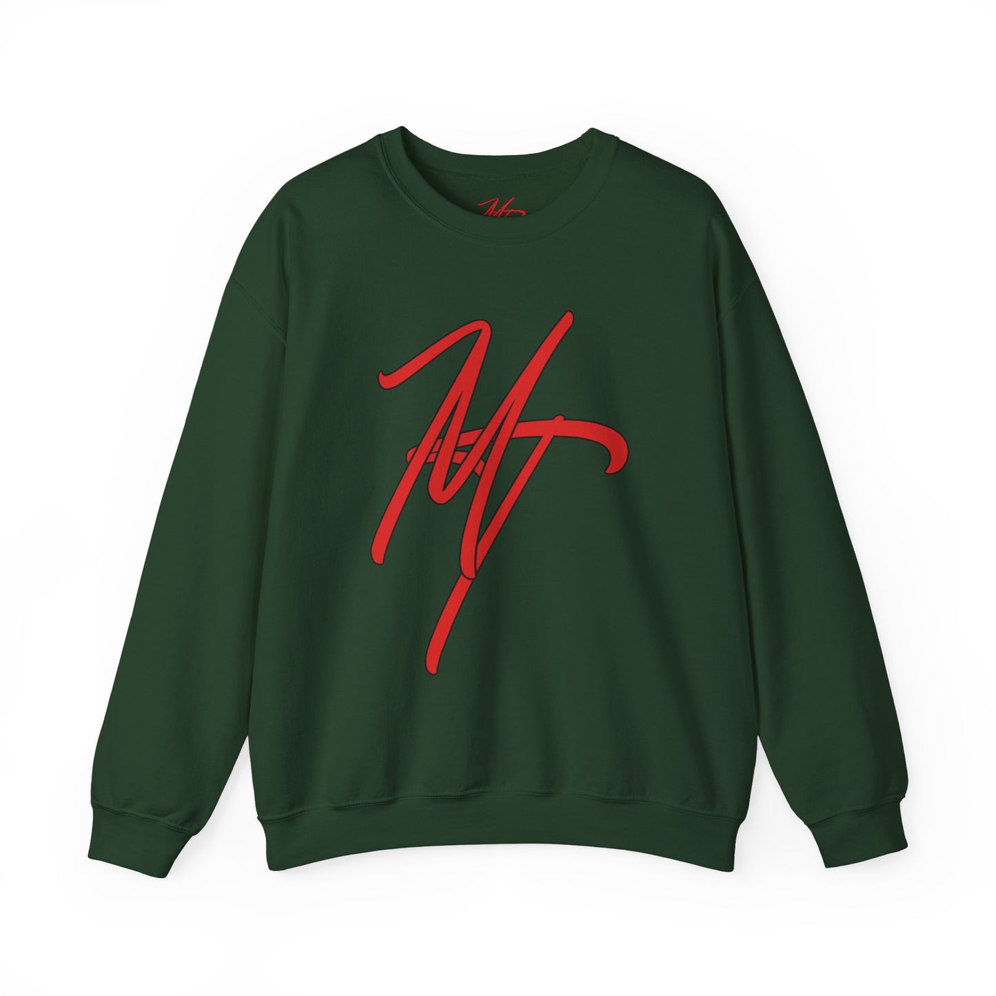 Stylish Unisex Heavy Blend Crewneck Sweatshirt with Bold Red Design