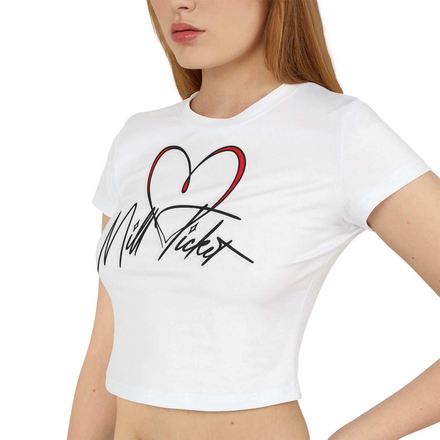 Trendy Women's Baby Tee with Heart Design – Perfect for Casual Outings and Gifts