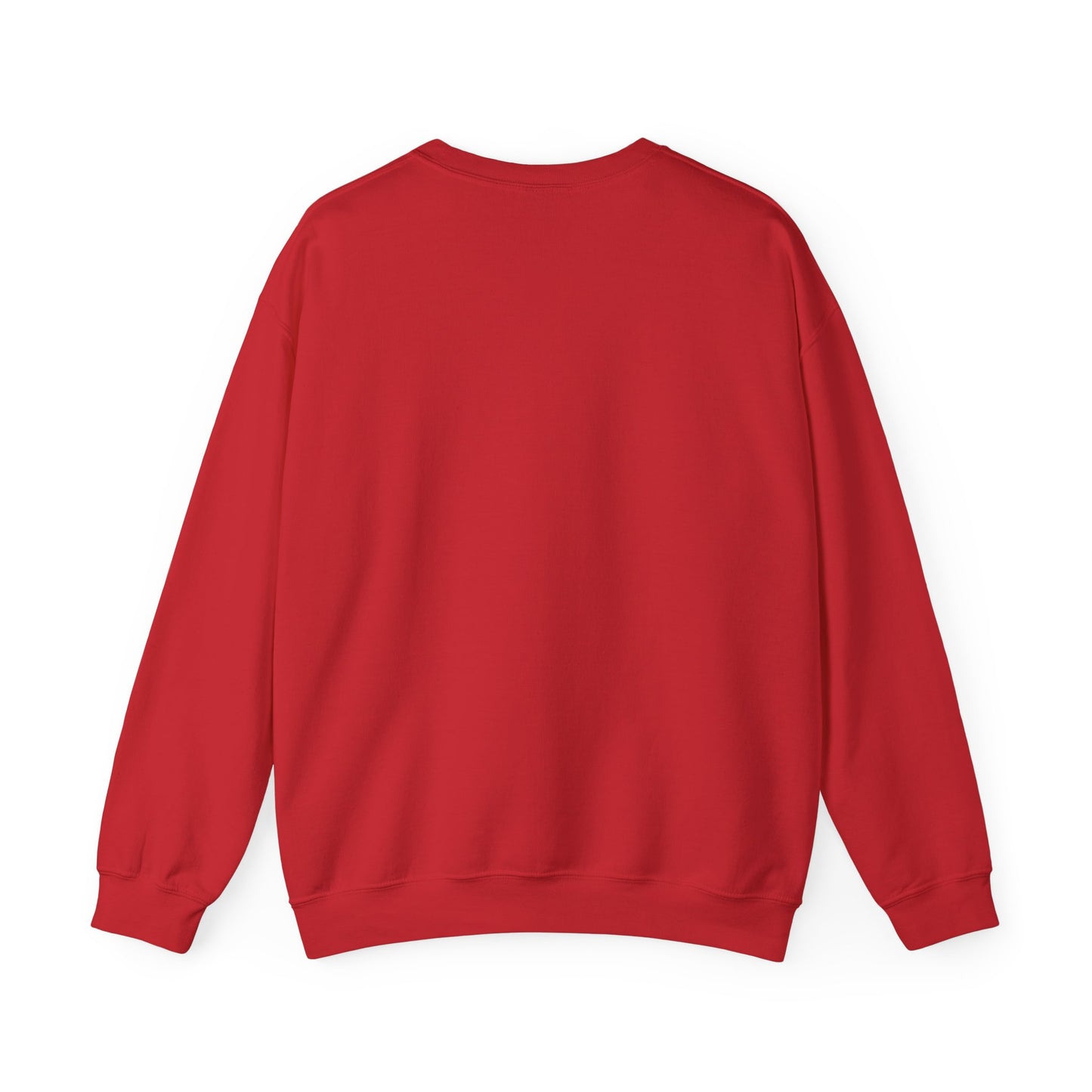 Stylish Unisex Heavy Blend Crewneck Sweatshirt with Bold Red Design