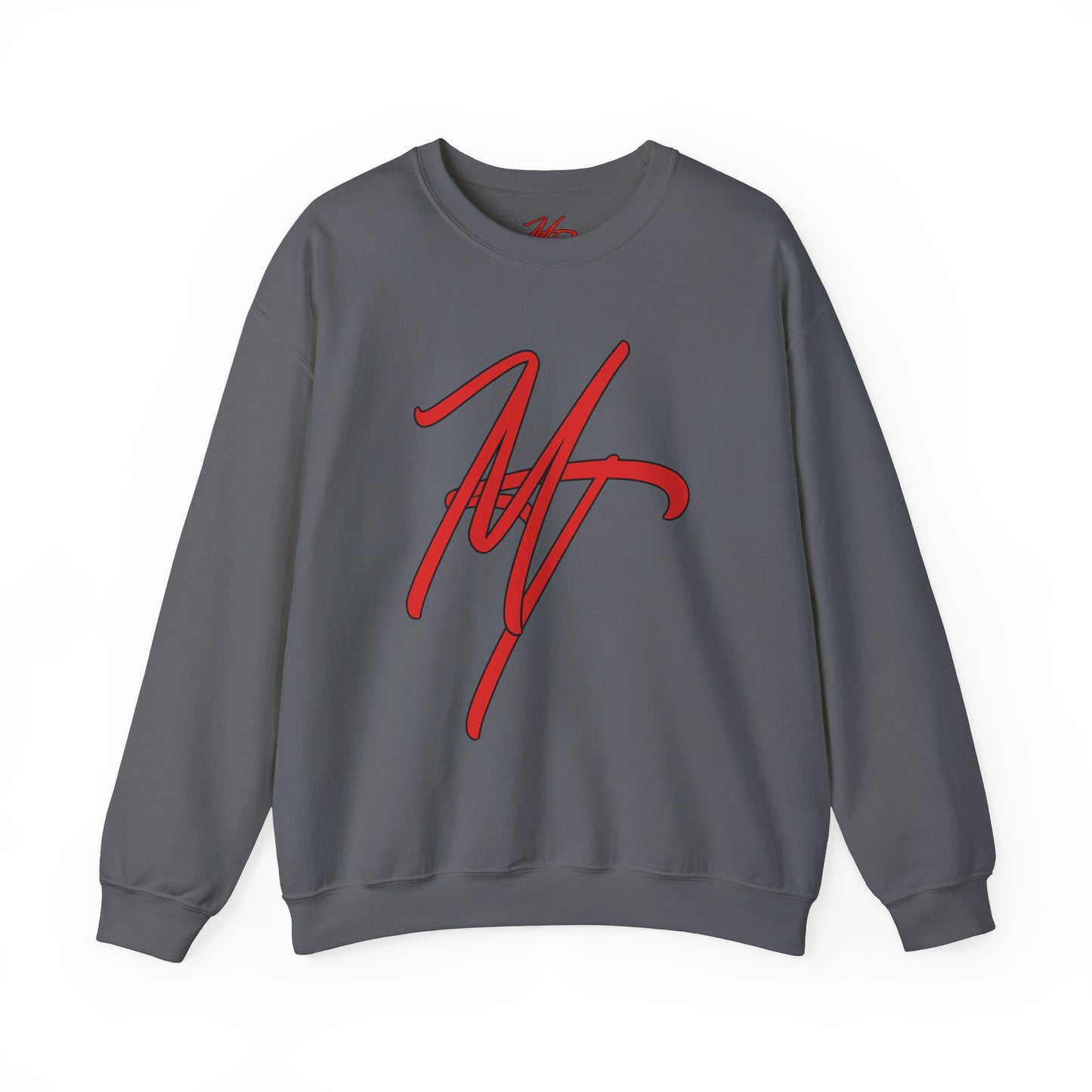 Stylish Unisex Heavy Blend Crewneck Sweatshirt with Bold Red Design