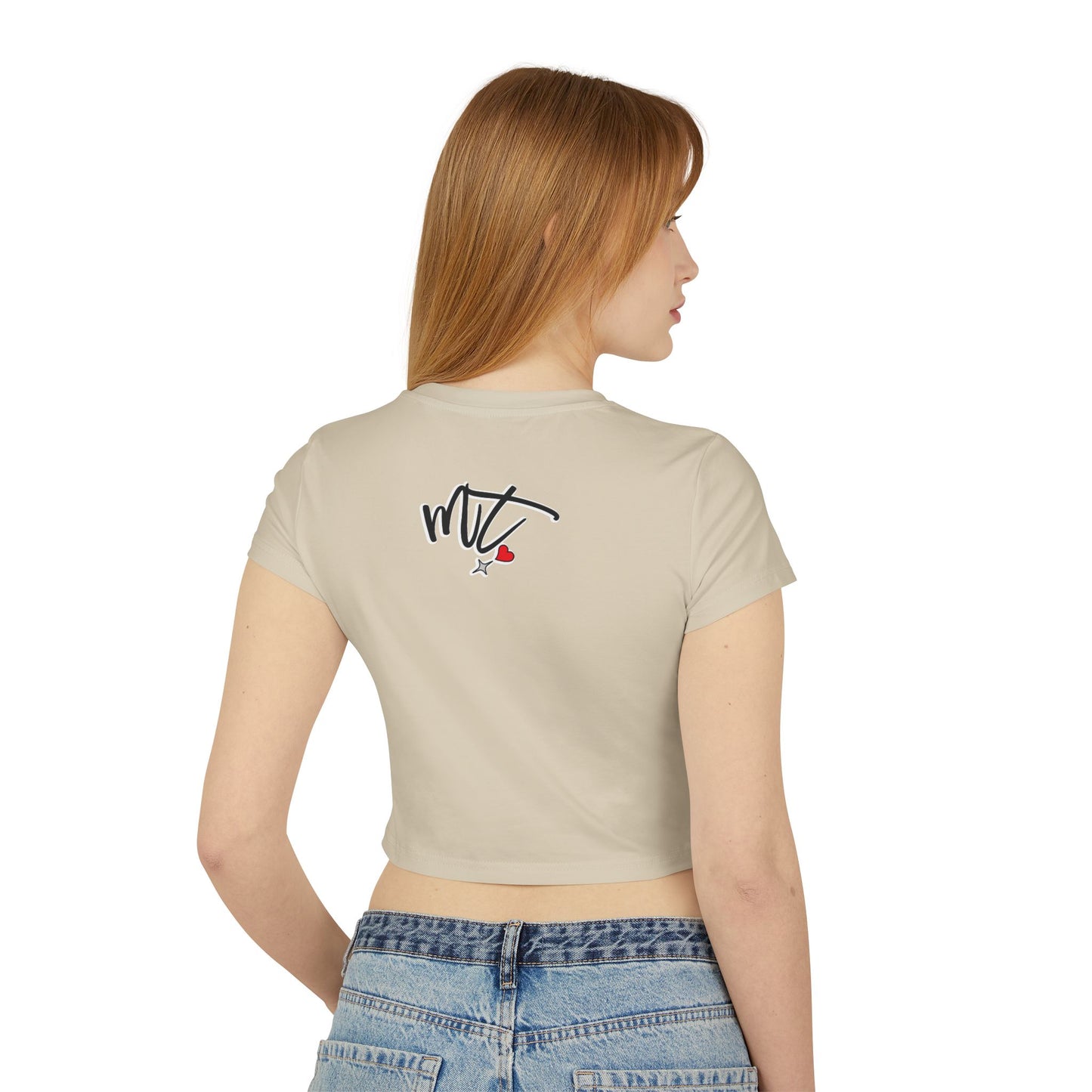 Trendy Women's Baby Tee with Heart Design – Perfect for Casual Outings and Gifts