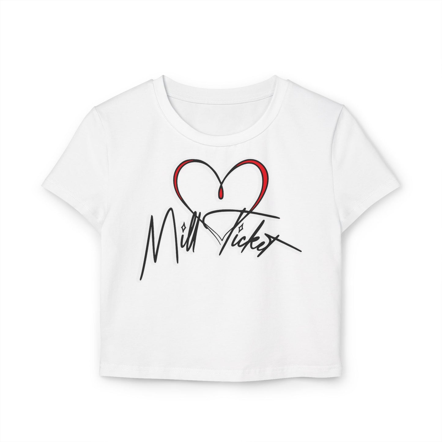 Trendy Women's Baby Tee with Heart Design – Perfect for Casual Outings and Gifts