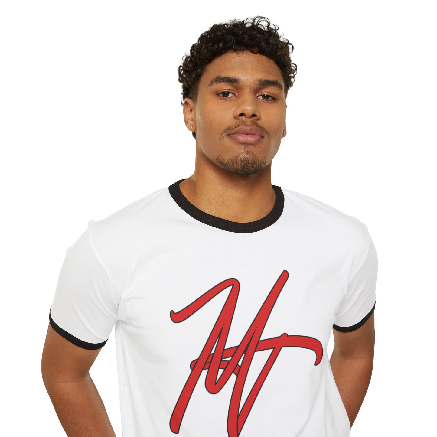 Trendy Unisex Cotton Ringer T-Shirt with Stylish Signature Design