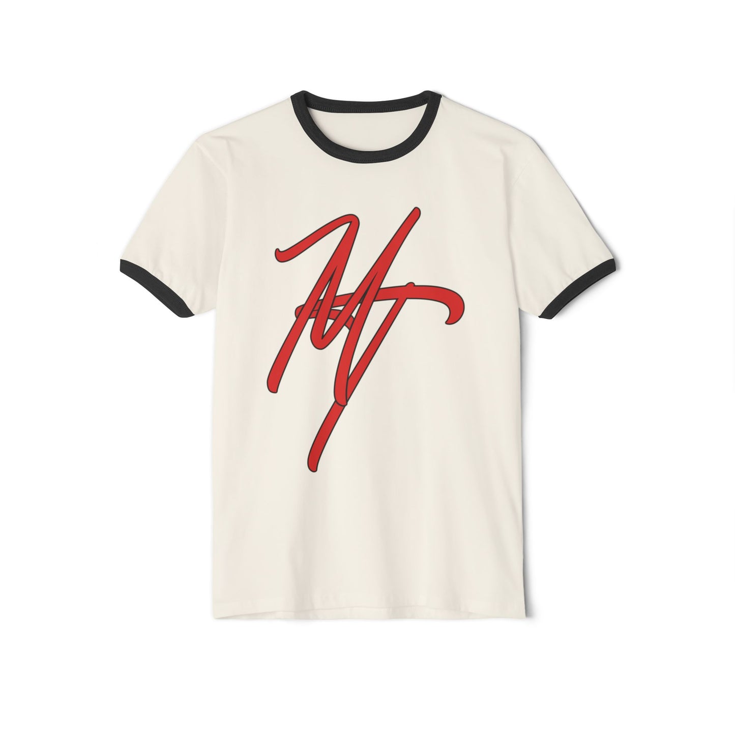 Trendy Unisex Cotton Ringer T-Shirt with Stylish Signature Design