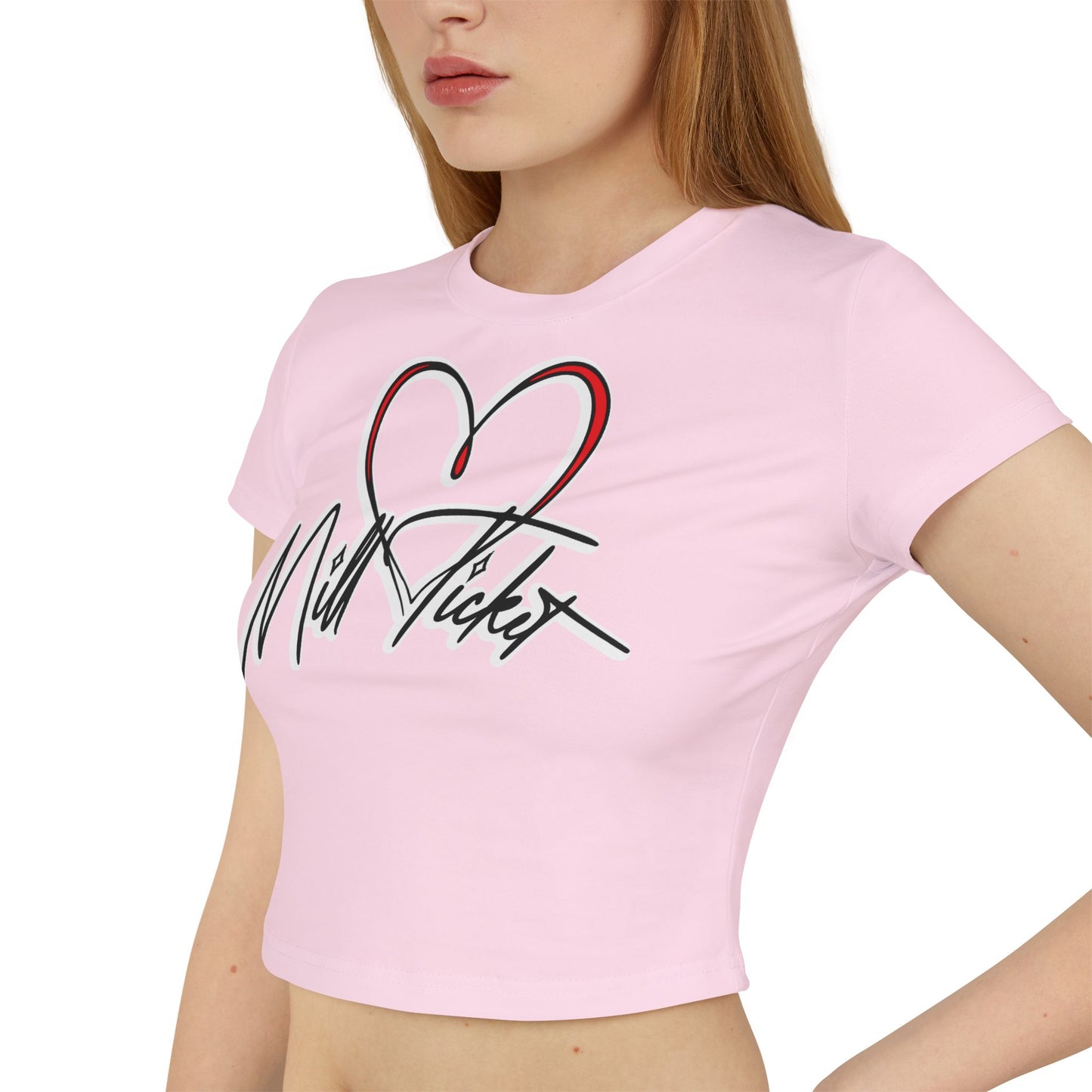Trendy Women's Baby Tee with Heart Design – Perfect for Casual Outings and Gifts