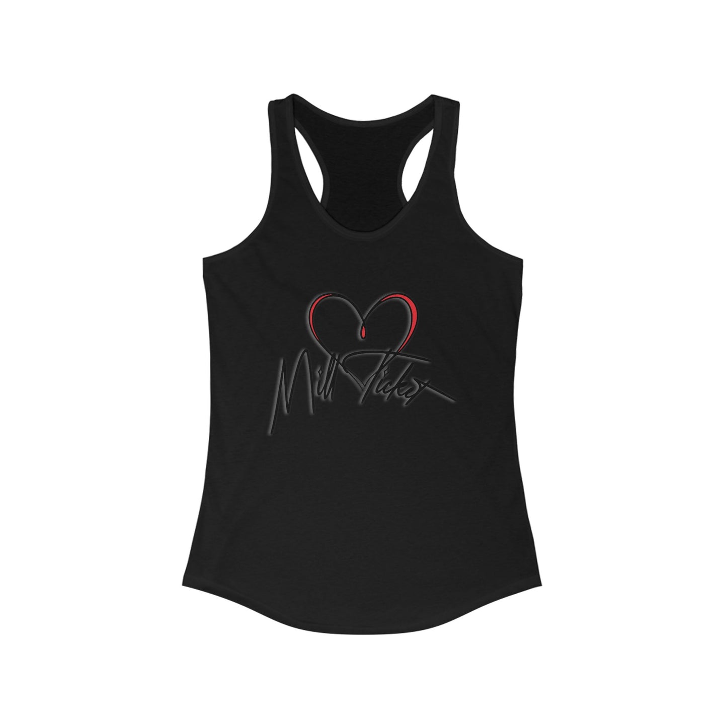 Heartfelt Mill Ticket Women's Racerback Tank Top