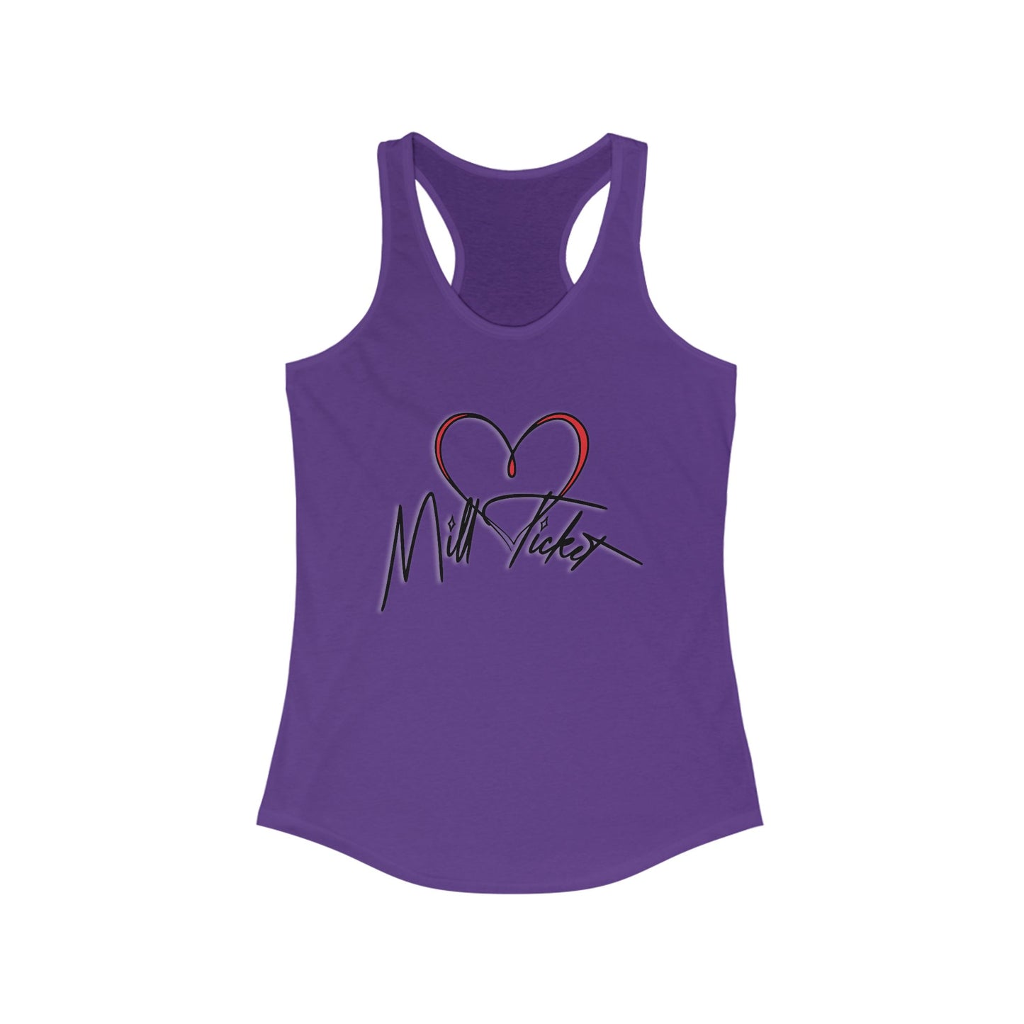 Heartfelt Mill Ticket Women's Racerback Tank Top
