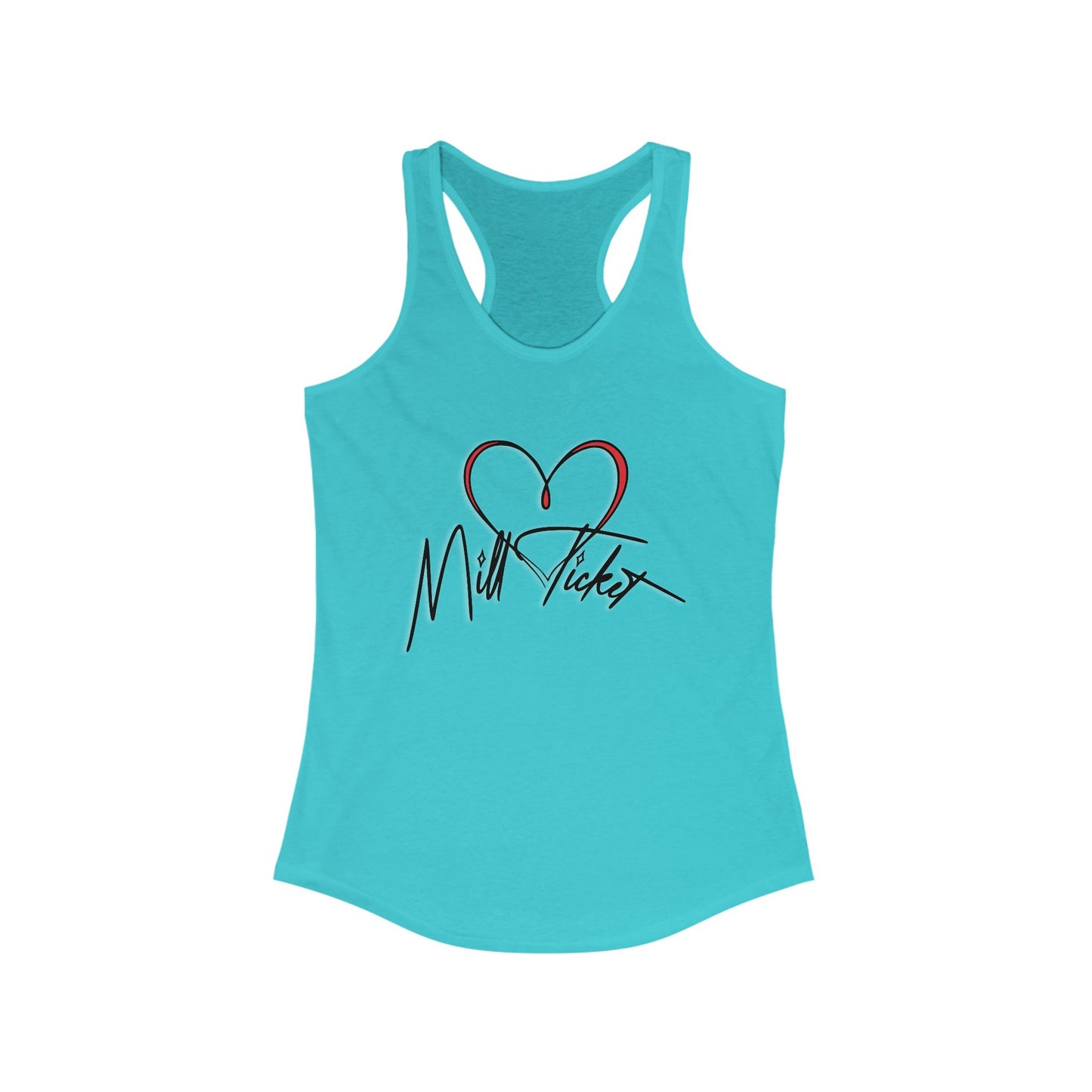 Heartfelt Mill Ticket Women's Racerback Tank Top