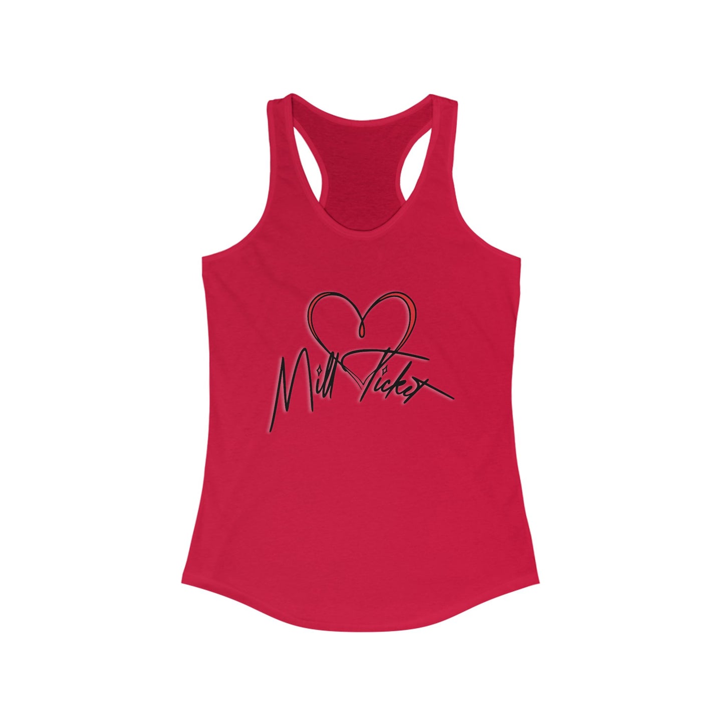 Heartfelt Mill Ticket Women's Racerback Tank Top