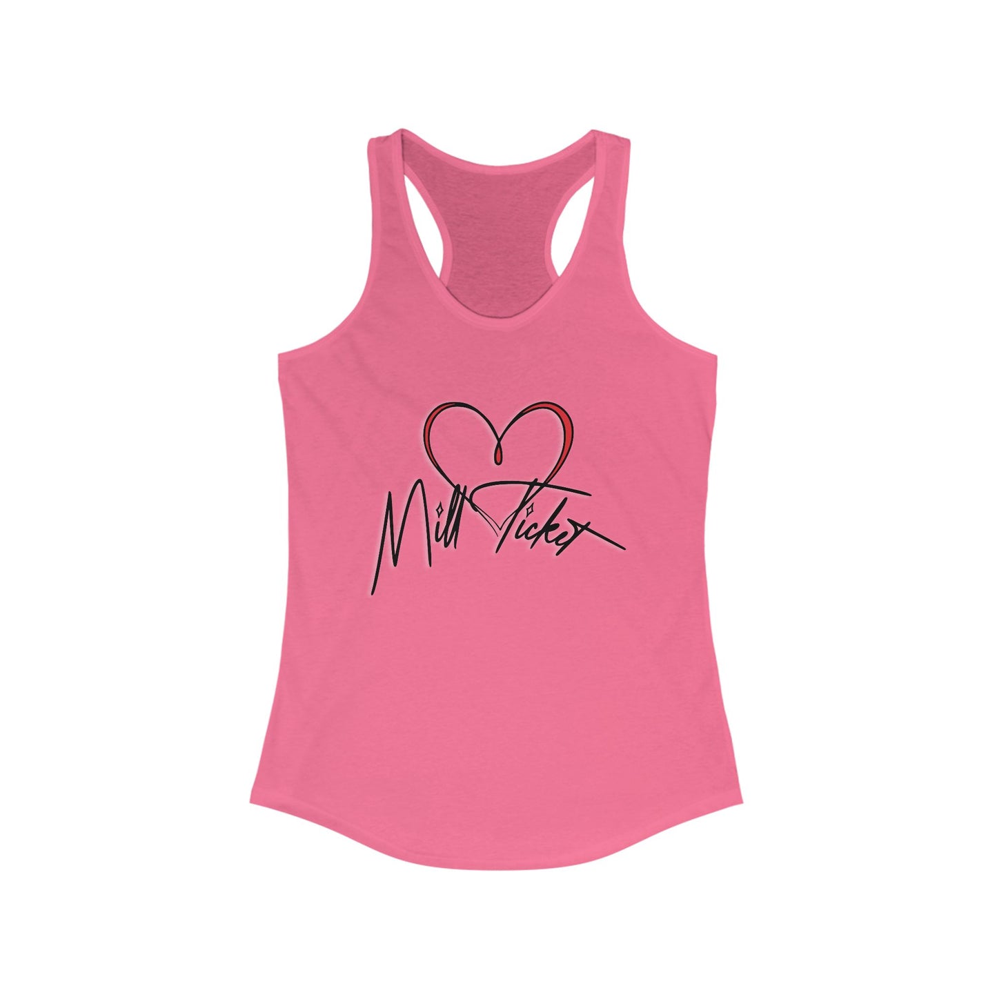 Heartfelt Mill Ticket Women's Racerback Tank Top