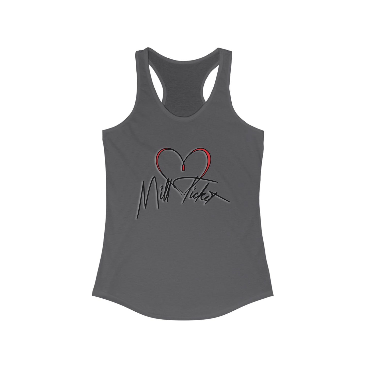 Heartfelt Mill Ticket Women's Racerback Tank Top