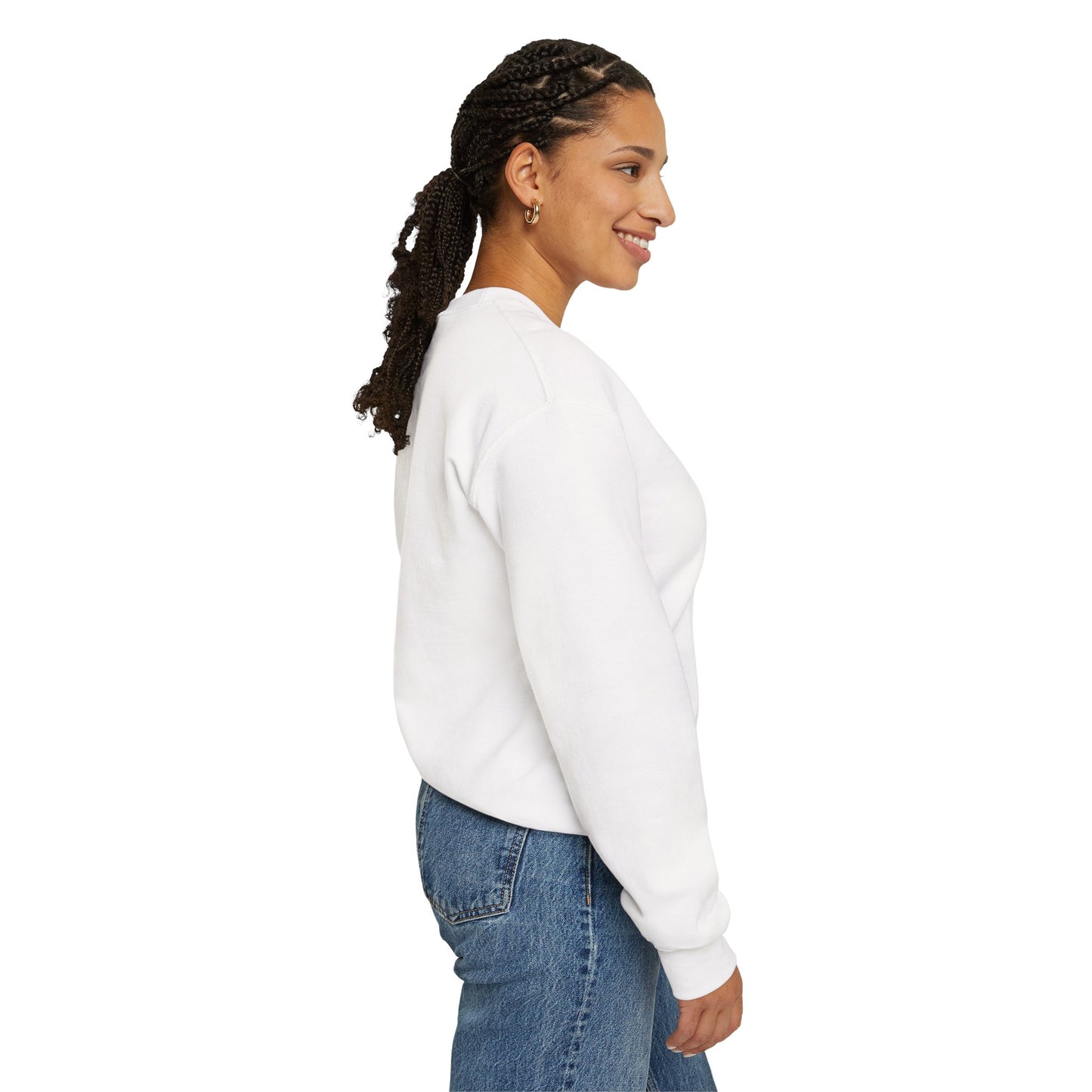 Stylish Unisex Heavy Blend Crewneck Sweatshirt with Bold Red Design