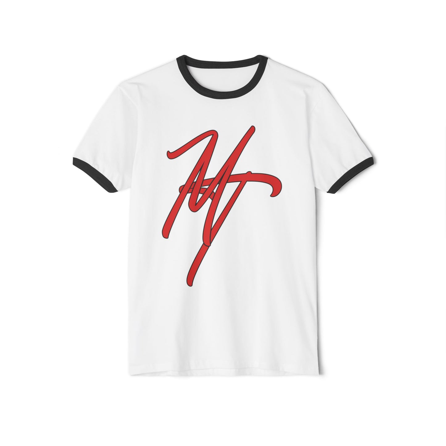 Trendy Unisex Cotton Ringer T-Shirt with Stylish Signature Design
