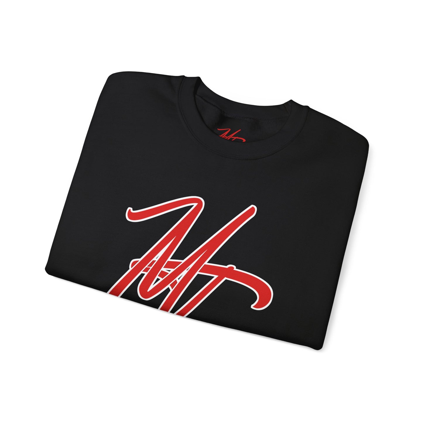Stylish Unisex Heavy Blend Crewneck Sweatshirt with Bold Red Design