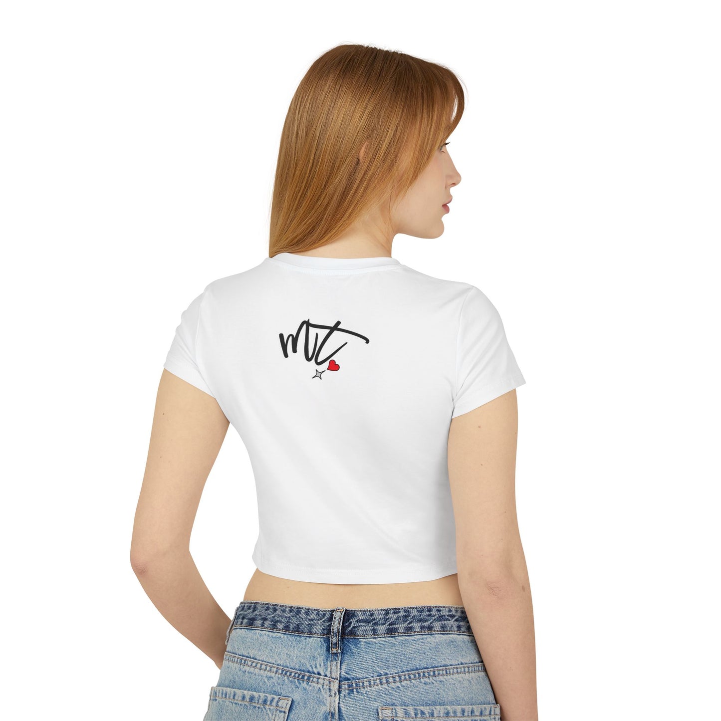 Trendy Women's Baby Tee with Heart Design – Perfect for Casual Outings and Gifts