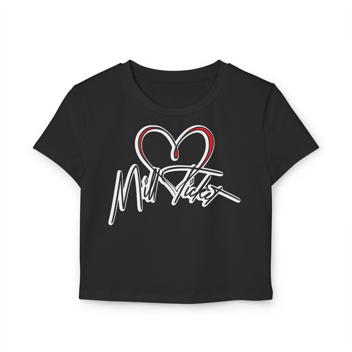 Trendy Women's Baby Tee with Heart Design – Perfect for Casual Outings and Gifts