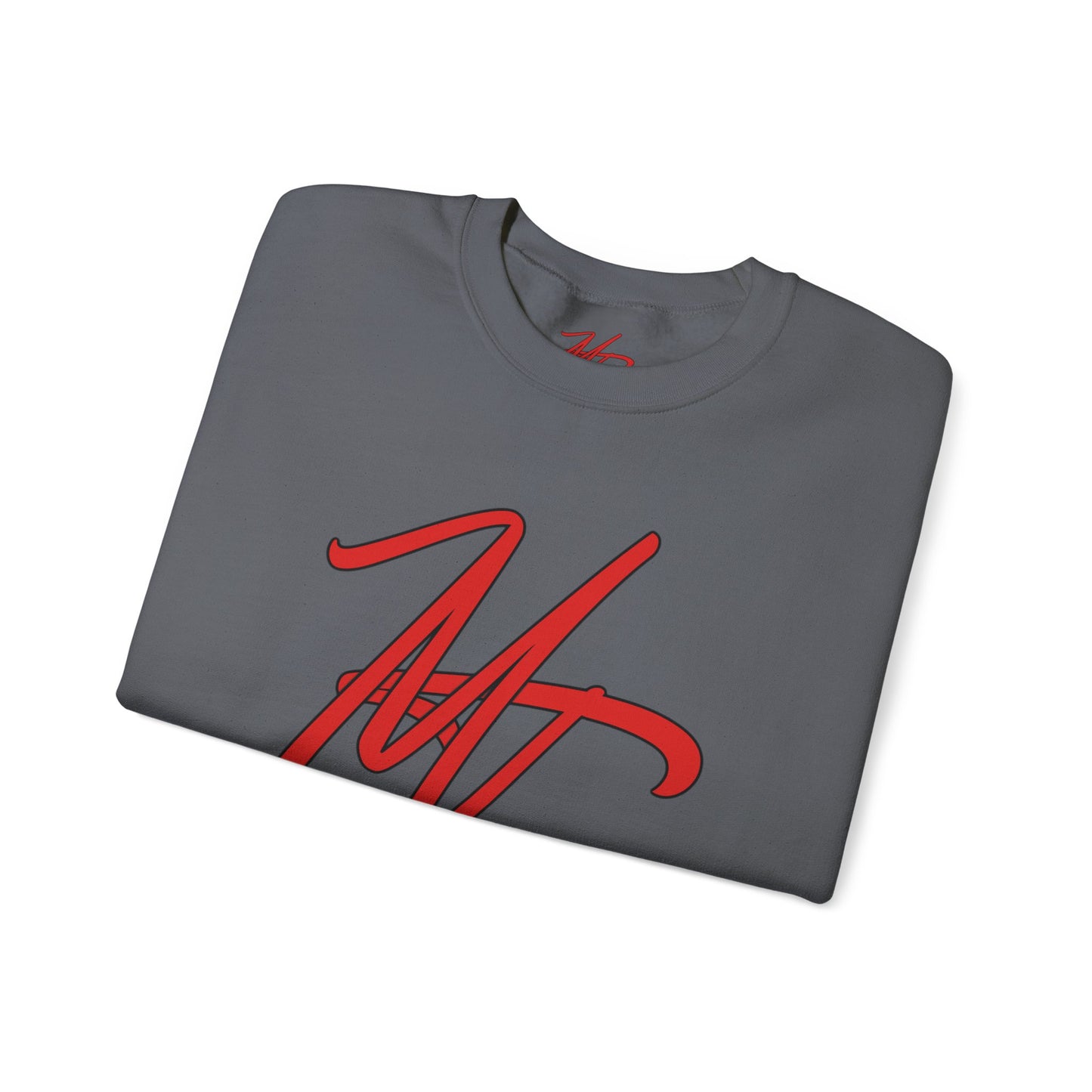 Stylish Unisex Heavy Blend Crewneck Sweatshirt with Bold Red Design