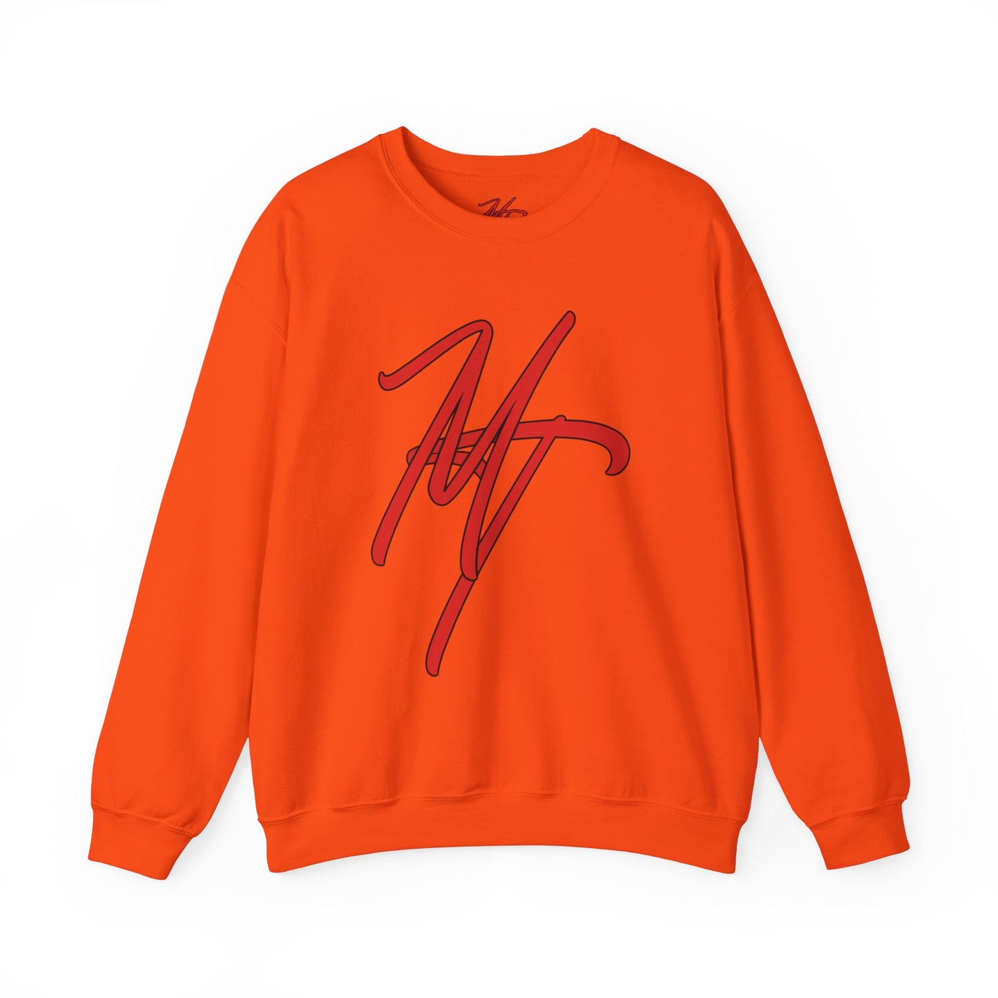 Stylish Unisex Heavy Blend Crewneck Sweatshirt with Bold Red Design