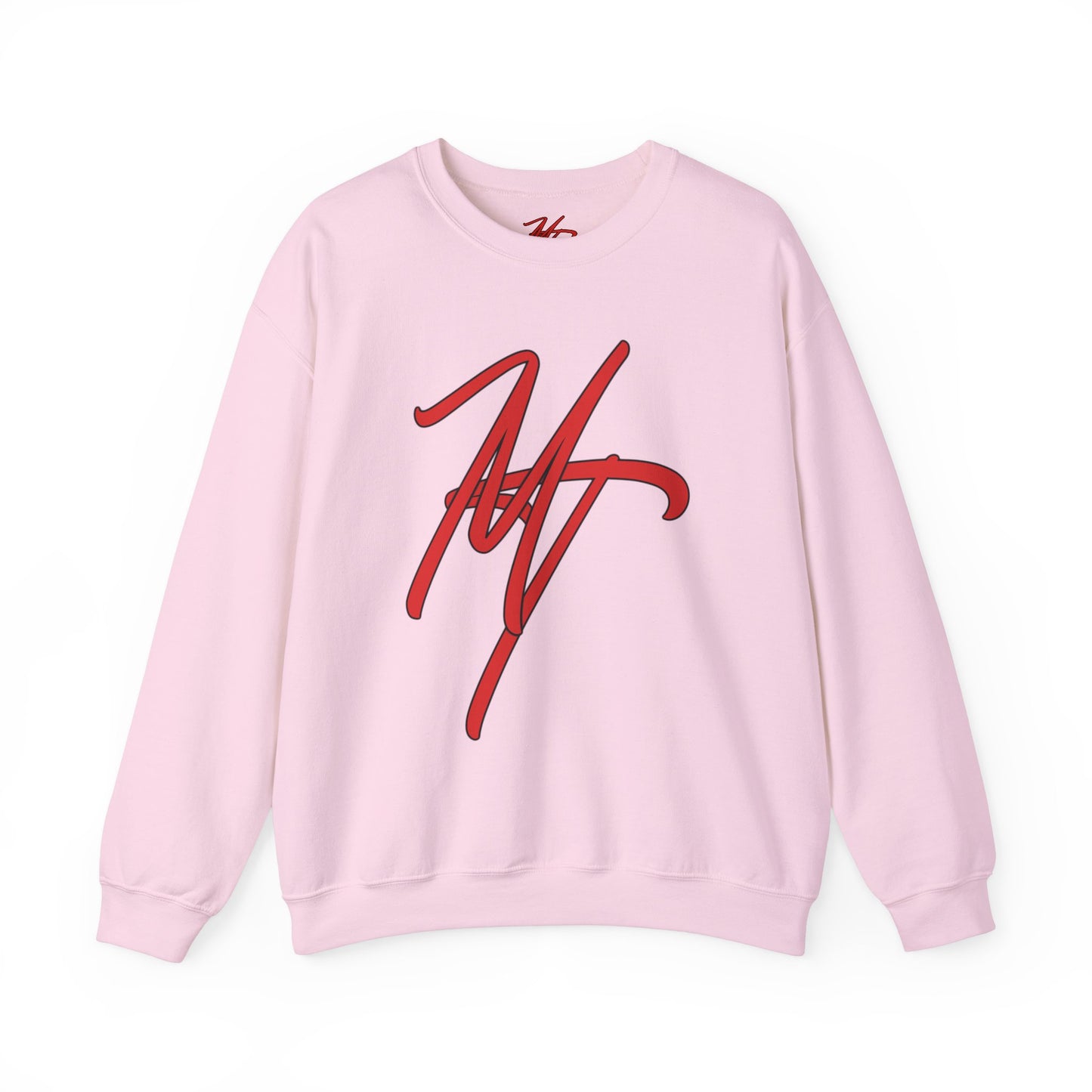 Stylish Unisex Heavy Blend Crewneck Sweatshirt with Bold Red Design