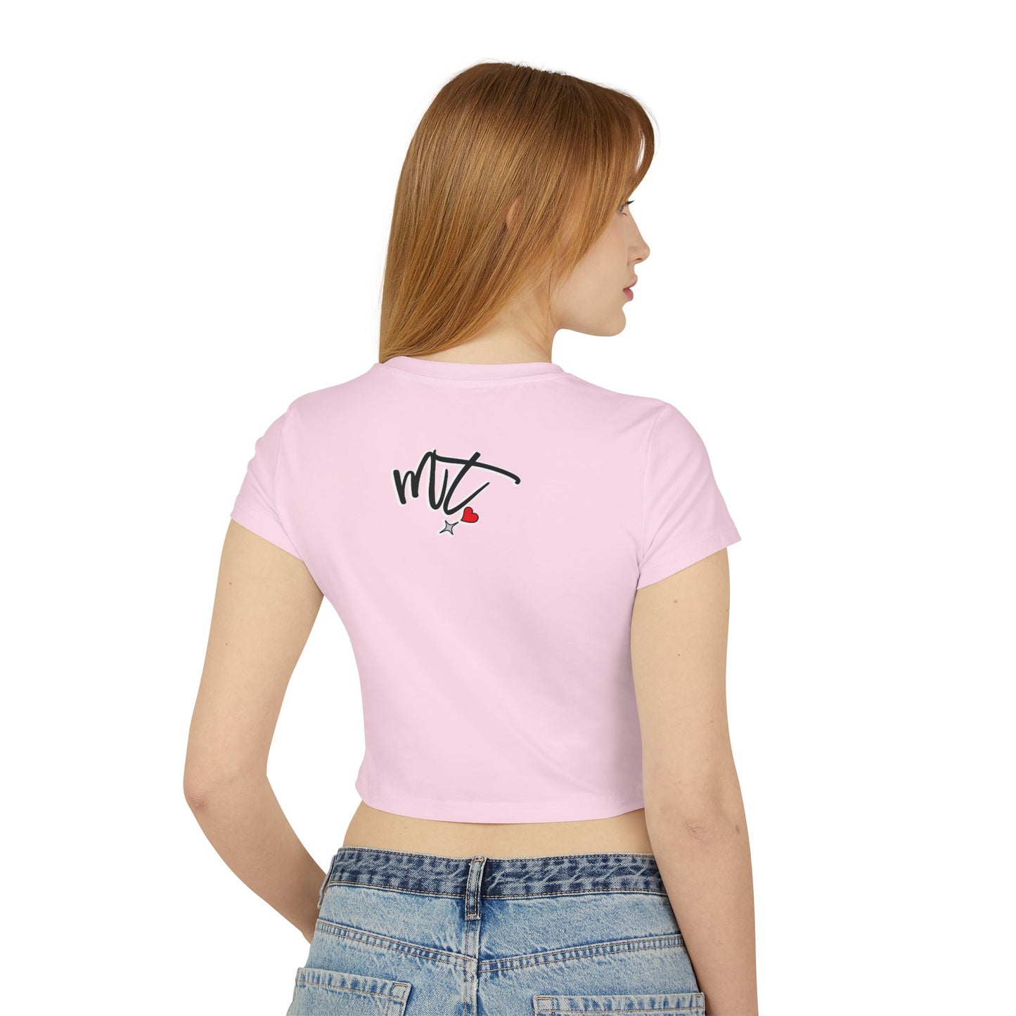 Trendy Women's Baby Tee with Heart Design – Perfect for Casual Outings and Gifts