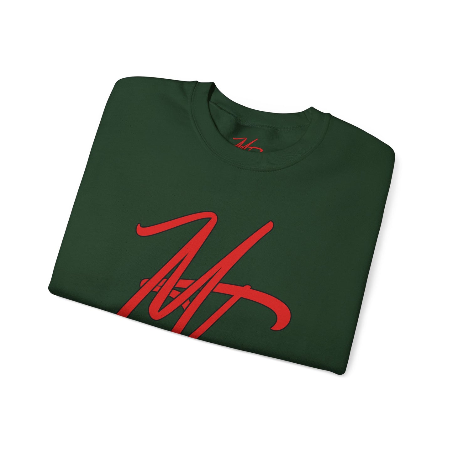 Stylish Unisex Heavy Blend Crewneck Sweatshirt with Bold Red Design